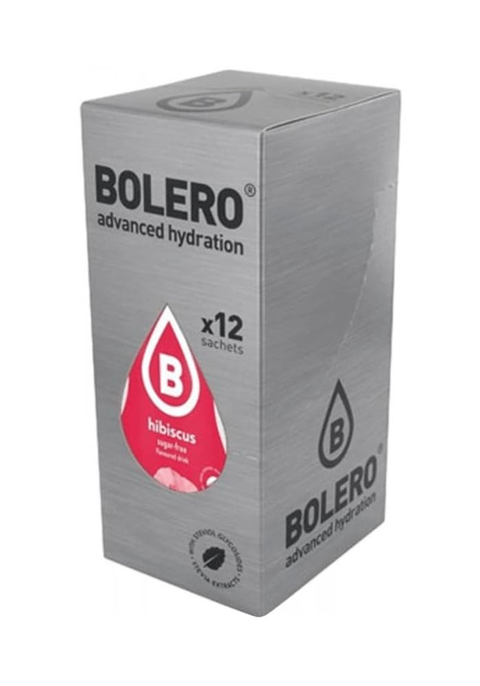 bolero باكيتات مشروب بوليرو خالي من السكر - نكهة الكركديه - 12 كيس - Image 1